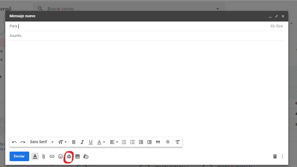 adjuntar archivos con google drive en gmail