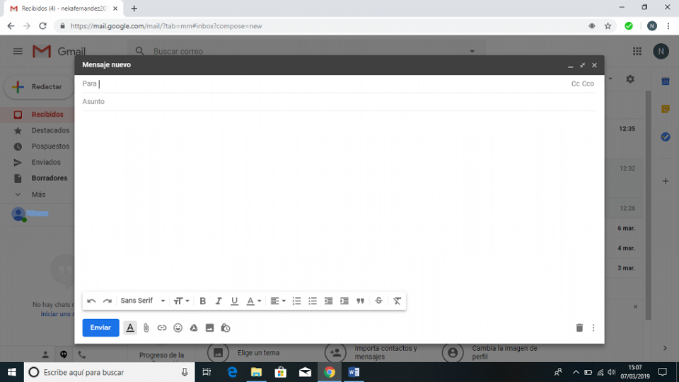 redactar mensaje en gmail